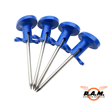 Hamskea Target Pin in blau, glatt (4er Pack)