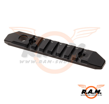 7 Slot Aluminium Schiene für Keymod und M-LOK, schwarz