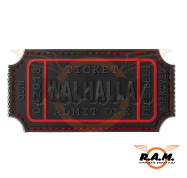 3D - Large Walhalla Ticket Rubber Patch - Blackops