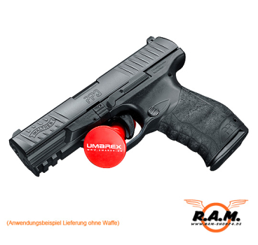 Waffenhalter /Waffenständer "Umarex" für Pistolen, rot