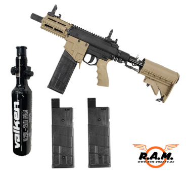 Valken M17 CQC A2 Bicolor cal. 0.68 Bundle (inkl. 0,2L Flasche + 2 Magazine!)