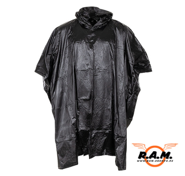 Poncho aus Vinyl, schwarz