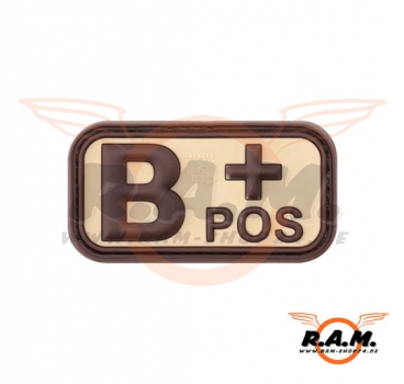 Bloodtype Rubber Patch (Desert) B Pos