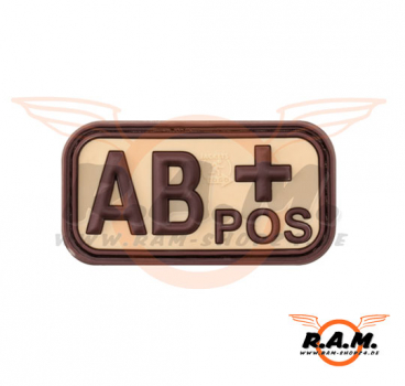 Bloodtype Rubber Patch (Desert) AB Pos