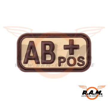 Bloodtype Rubber Patch (Desert) AB Pos