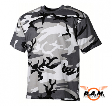 Halbarm T-Shirt in Urban, 100% Baumwolle