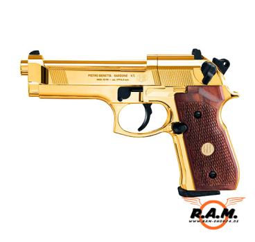 Beretta MOD. 92 FS cal. .177 Diabolo, Gold Finish