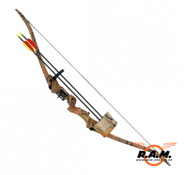 Recurve Bogenset / Jugendbogen 20lbs mit 2 Fiberglaspfeilen + Pfeilhalterung und Armschutz