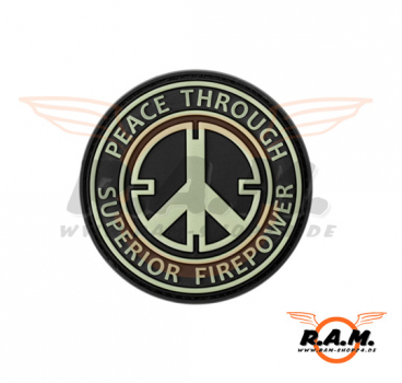 3D - Peace through superior firepower rubber patch