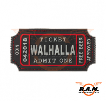 3D - Large Walhalla Ticket Rubber Patch - SWAT