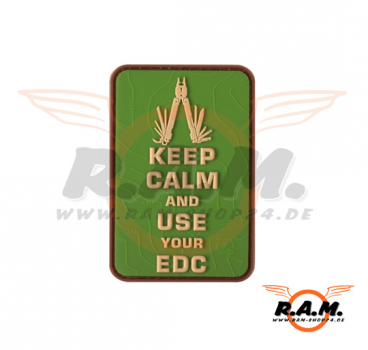3D - Keep Calm EDC Rubber Patch - Multicam