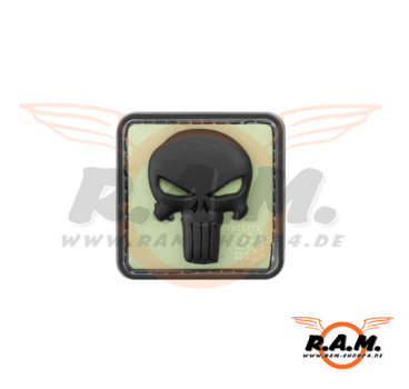 3D - Punisher Rubber Patch - nachtleuchtend