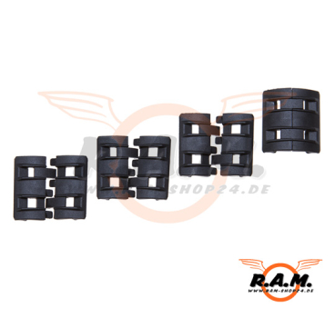 XTM Rail Panel Set, 4 Stück, teilbar, schwarz