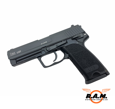 Heckler & Koch USP, 6mm BB, CO2 Blow Back, Metallschlitten, schwarz