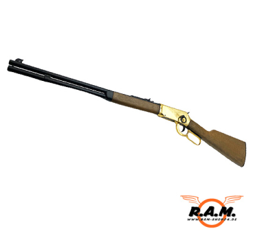 Legends Cowboy Rifle CO2 Luftgewehr 4,5mm, Stahl BBs, goldener Systemkasten