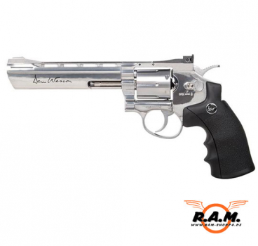 Dan Wesson 6'' Revolver, 6mm, silber