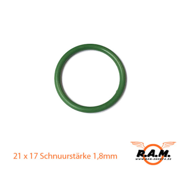 O-Ring 21 x 17 Schnurstärke 1,8mm Grün