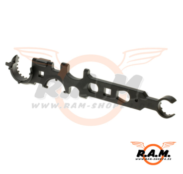 Multi Functional Steel Wrench Tool, schwarz