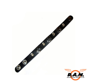 Lederarmband Eisernes Kreuz in schwarz