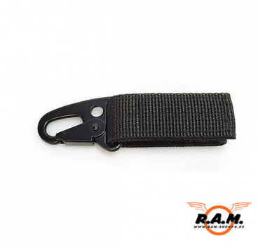 Molle Schlüsselanhänger, Tactical in schwarz, Länge 6cm von SOLIDCORE