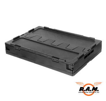 Preview: faltbare Klappbox, Transportbox in schwarz, 60l
