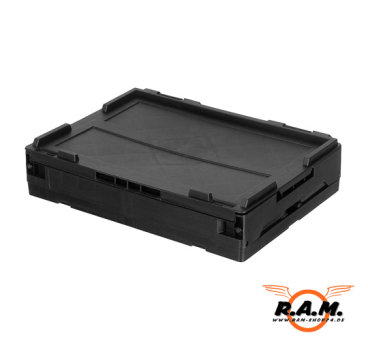 Preview: faltbare Klappbox, Transportbox in schwarz, 20l