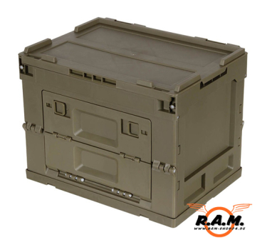 faltbare Klappbox, Transportbox in oliv, 20l