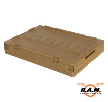 Preview: faltbare Klappbox, Transportbox in khaki, 60l