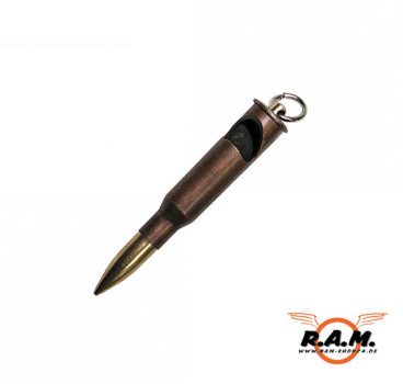 Anhänger-Patrone, "Mosin", Messing, mit Flaschenöffner