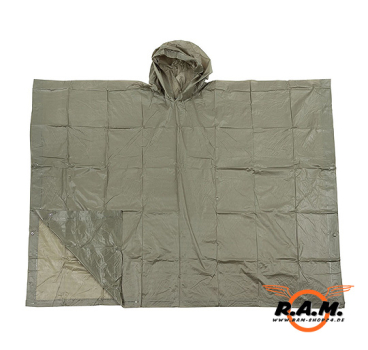 Poncho aus Vinyl, oliv