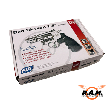 Dan Wesson 2,5 Zoll CO2 Revolver 4,5 mm BB Silber