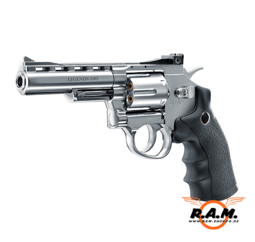 Preview: Legends S40 4" Revolver, Cal. 4.5mm Diabolo, Silber