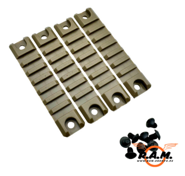 Short Plastic Rail Set, Desert (set of 4)