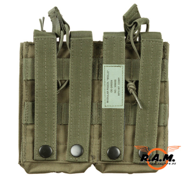 Preview: Doppelte Molle Magazintasche, für bis zu 4 Magazine, oliv