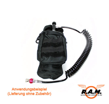 HP / CO2 Flaschen Tasche Molle Deluxe Schwarz