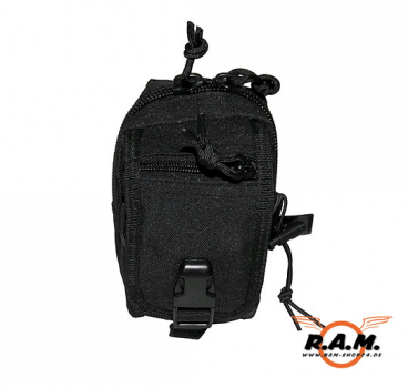 "MOLLE" kleine Mehrzwecktasche mit Kordelgummiband, schwarz