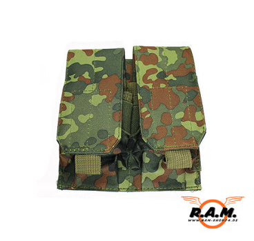 US MOLLE AR15 Magazintasche mit Klettverschluss, doppelt, flecktarn