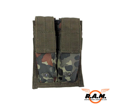 Magazintasche doppelt, klein, "MOLLE", Mod. System, flecktarn