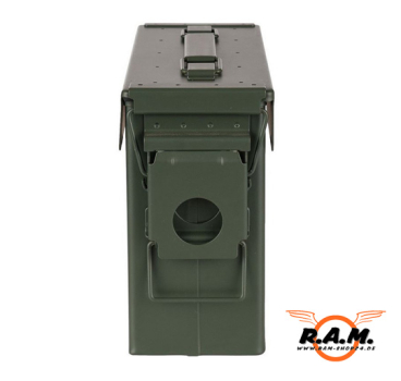 Preview: US Munitionskiste "Caution" , Cal. 30mm, 27,6 x 9,6 x 18cm, oliv