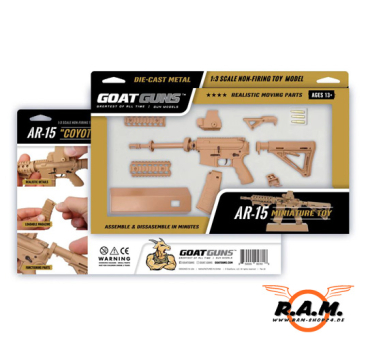 Preview: GOATGUNS Miniatur Modell AR-15 Coyote (Set)
