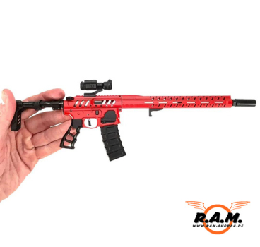 Preview: GOATGUNS Miniatur Modell AR-15 SKELETON, rot (Set)