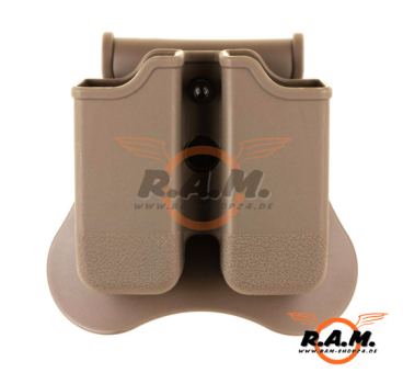 Doppelte Magazintasche für WE /KJW /TM 17 / 19, FDE