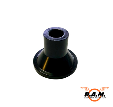 Mundstück, rund, für Blasrohre, schwarz