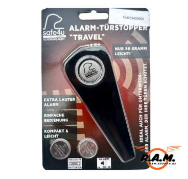 Preview: Safe4u Alarm-Türstopper /Einbruchsschutz, schwarz, 100db