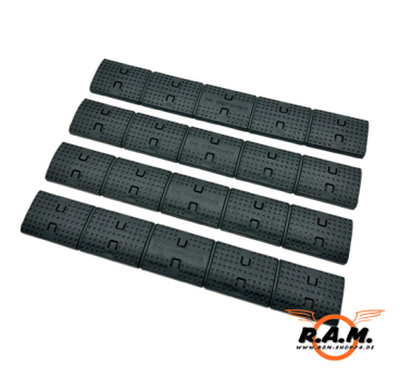 IMI Defense Polymer 1913 Picatinny Rail Cover – 4er Set, rutschfest, zuschneidbar