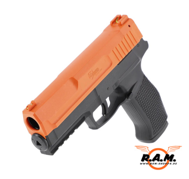 Preview: Umarex P2P Secure 68P Pistole Set, cal. .68, CO2, orange