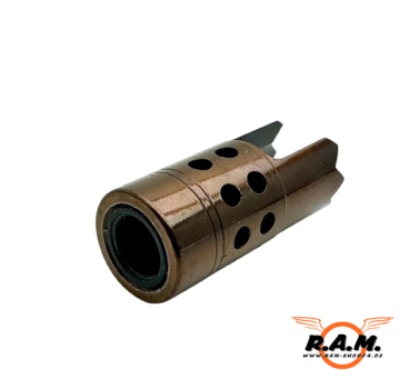 Preview: APS Rebar Cutter Flash Hider/Mündungsfeuerdämpfer – CNC Mündungsaufsatz Bronze | 14mm CCW
