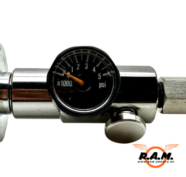 Preview: Druckluft Füllstation DIN "Screw In" 200 bar – HP Paintball Flaschen füllen | mit Manometer & Entlüftung