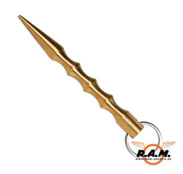 Blackfield Kubotan aus Edelstahl mit Schlüsselring, gold