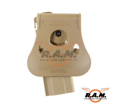 Preview: IMI DEFENSE Roto Paddle Holster für M1911, Tan